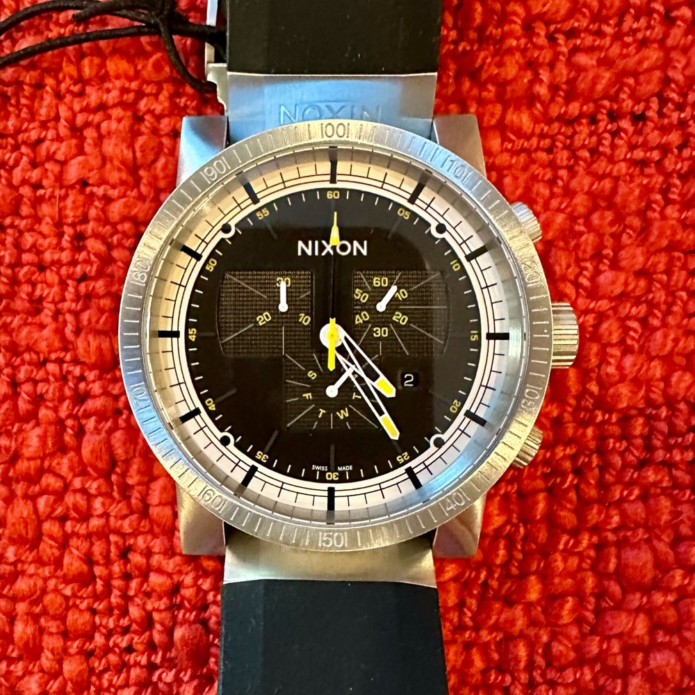 Nixon Magnacon Watch 48 mm case size. Rare colour-way.